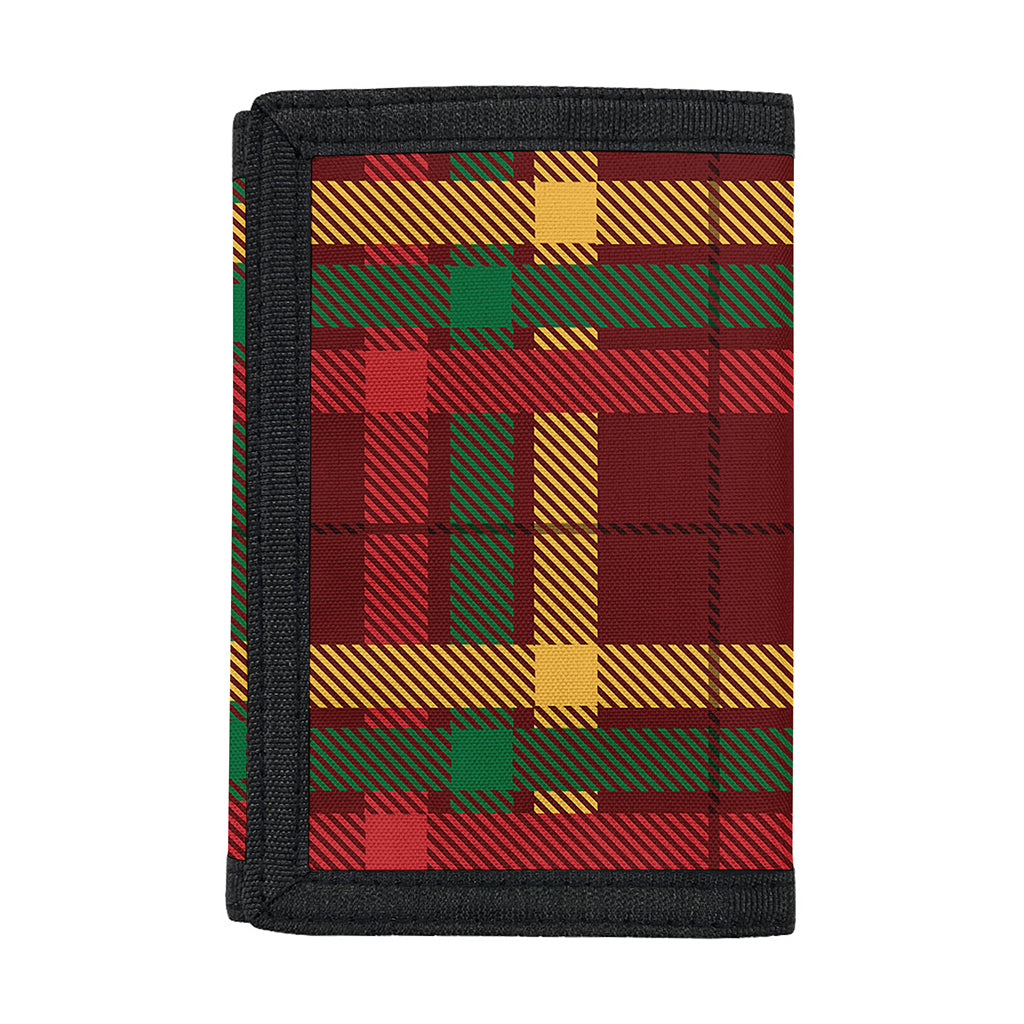 Red Green And Yellow Stewart Print Trifold Wallet