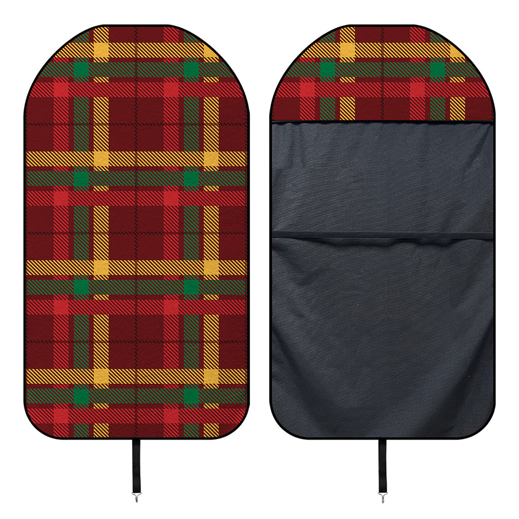 Red Green And Yellow Stewart Print Waterproof Car Seat Cover
