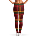 Red Green And Yellow Stewart Print Women's Leggings