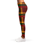Red Green And Yellow Stewart Print Women's Leggings