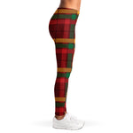 Red Green And Yellow Stewart Print Women's Leggings