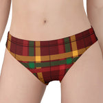 Red Green And Yellow Stewart Print Women's Panties