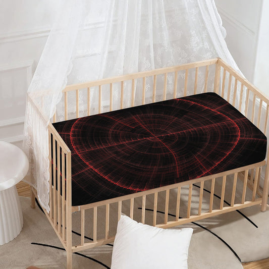 Red Gun Sight Print Baby Crib Sheet