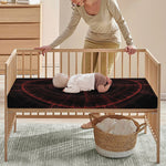 Red Gun Sight Print Baby Crib Sheet