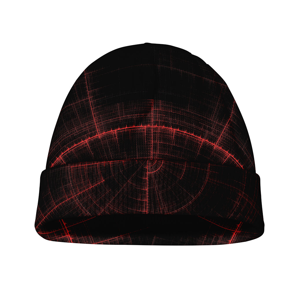 Red Gun Sight Print Beanie