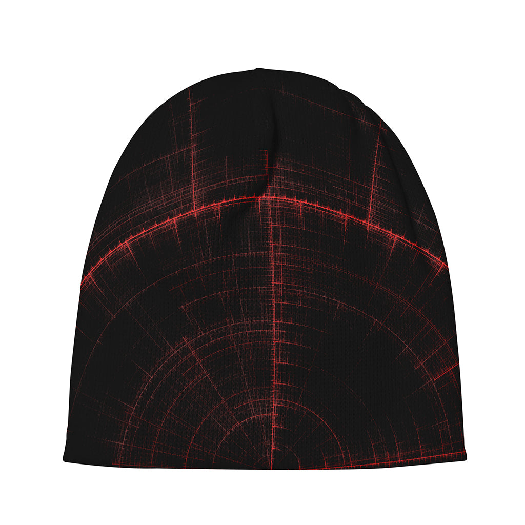 Red Gun Sight Print Beanie