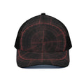 Red Gun Sight Print Black Mesh Trucker Hat