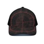 Red Gun Sight Print Black Mesh Trucker Cap