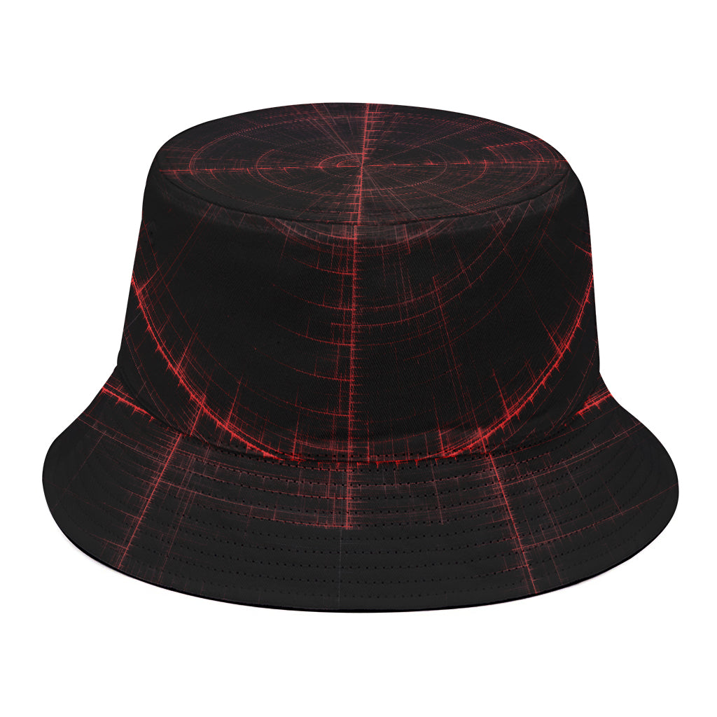 Red Gun Sight Print Bucket Hat