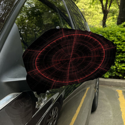 Red Gun Sight Print Car Side Mirror Covers