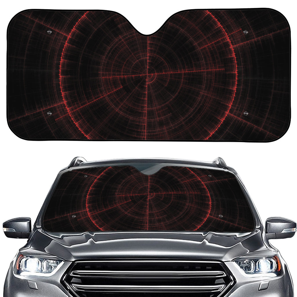 Red Gun Sight Print Car Windshield Sun Shade