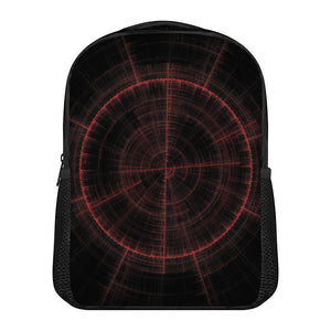 Red Gun Sight Print Casual Backpack