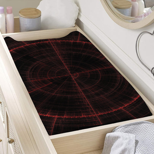 Red Gun Sight Print Changing Pad Cover