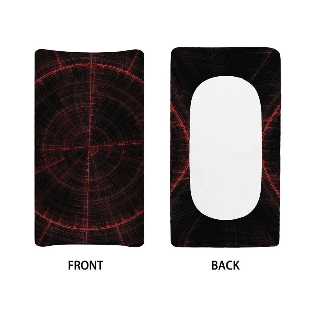 Red Gun Sight Print Changing Pad Cover