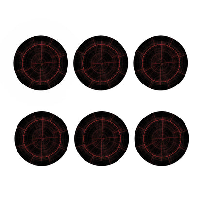 Red Gun Sight Print Coaster Set