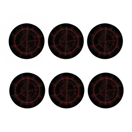 Red Gun Sight Print Coaster Set