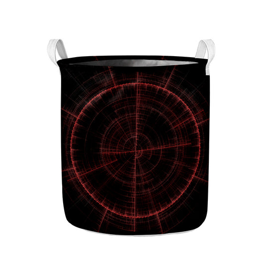 Red Gun Sight Print Collapsible Laundry Basket