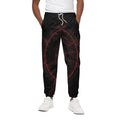 Red Gun Sight Print Cotton Sweatpants