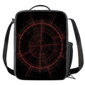 Red Gun Sight Print Crossbody Lunch Bag