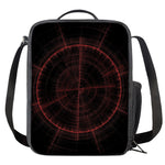 Red Gun Sight Print Crossbody Lunch Bag