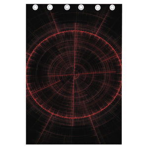 Red Gun Sight Print Curtain