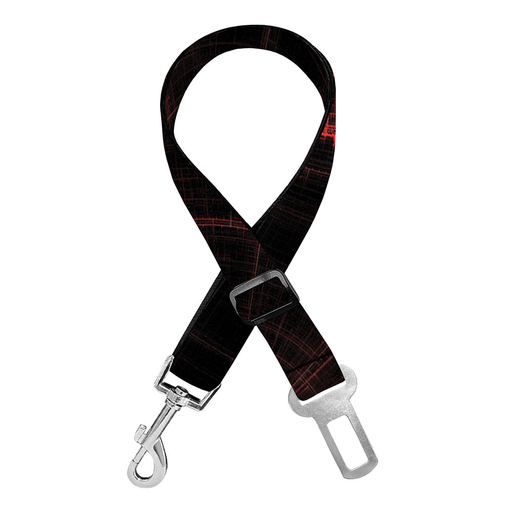 Red Gun Sight Print Dog Seat Belt