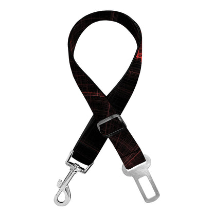 Red Gun Sight Print Dog Seat Belt