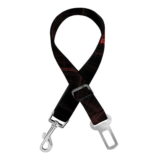 Red Gun Sight Print Dog Seat Belt