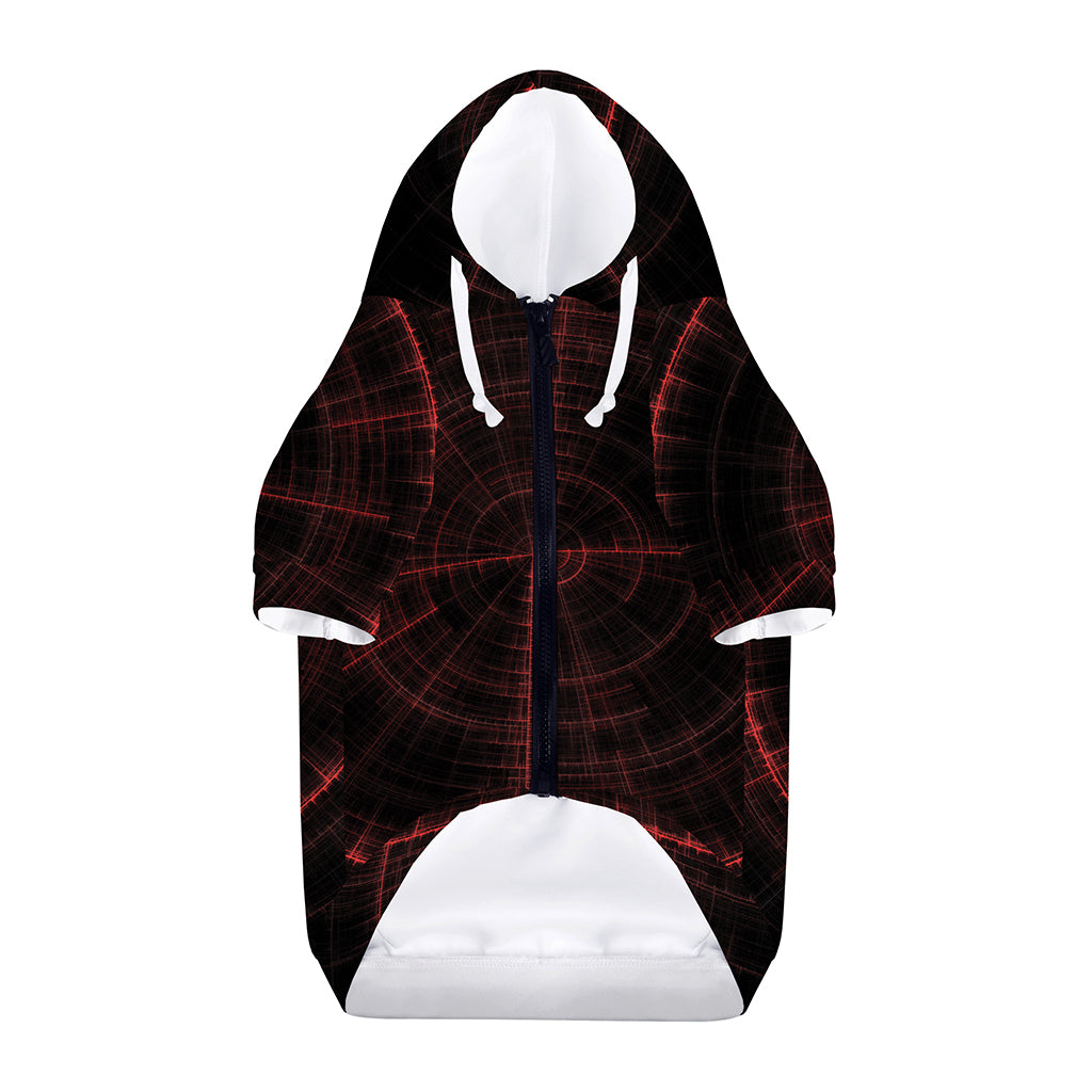 Red Gun Sight Print Dog Zip Up Hoodie