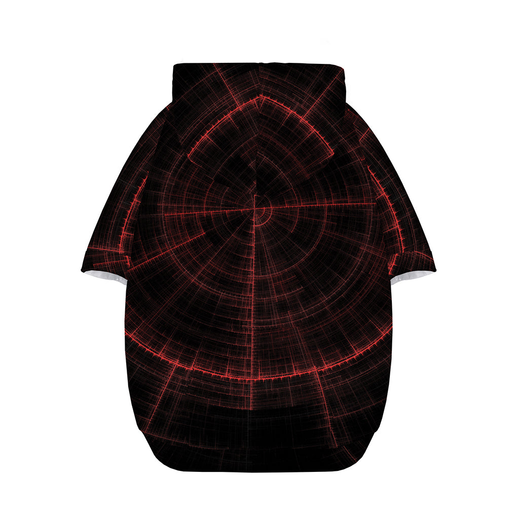 Red Gun Sight Print Dog Zip Up Hoodie