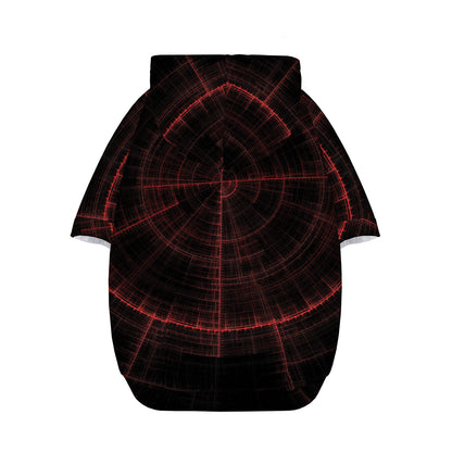 Red Gun Sight Print Dog Zip Up Hoodie