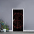 Red Gun Sight Print Door Sticker