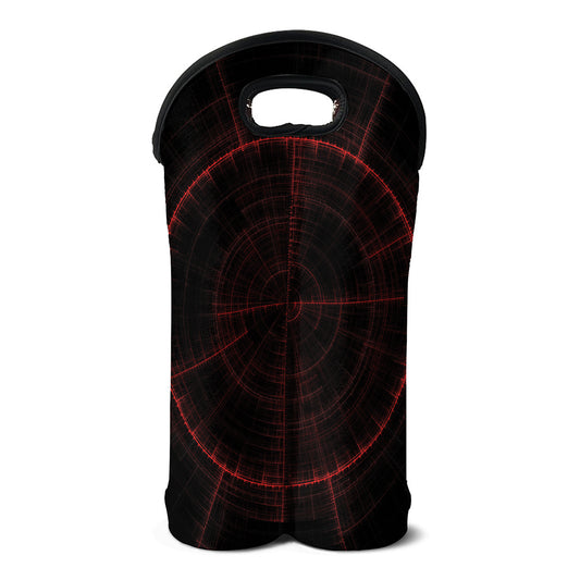 Red Gun Sight Print Double Neoprene Wine Tote