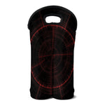 Red Gun Sight Print Double Neoprene Wine Tote