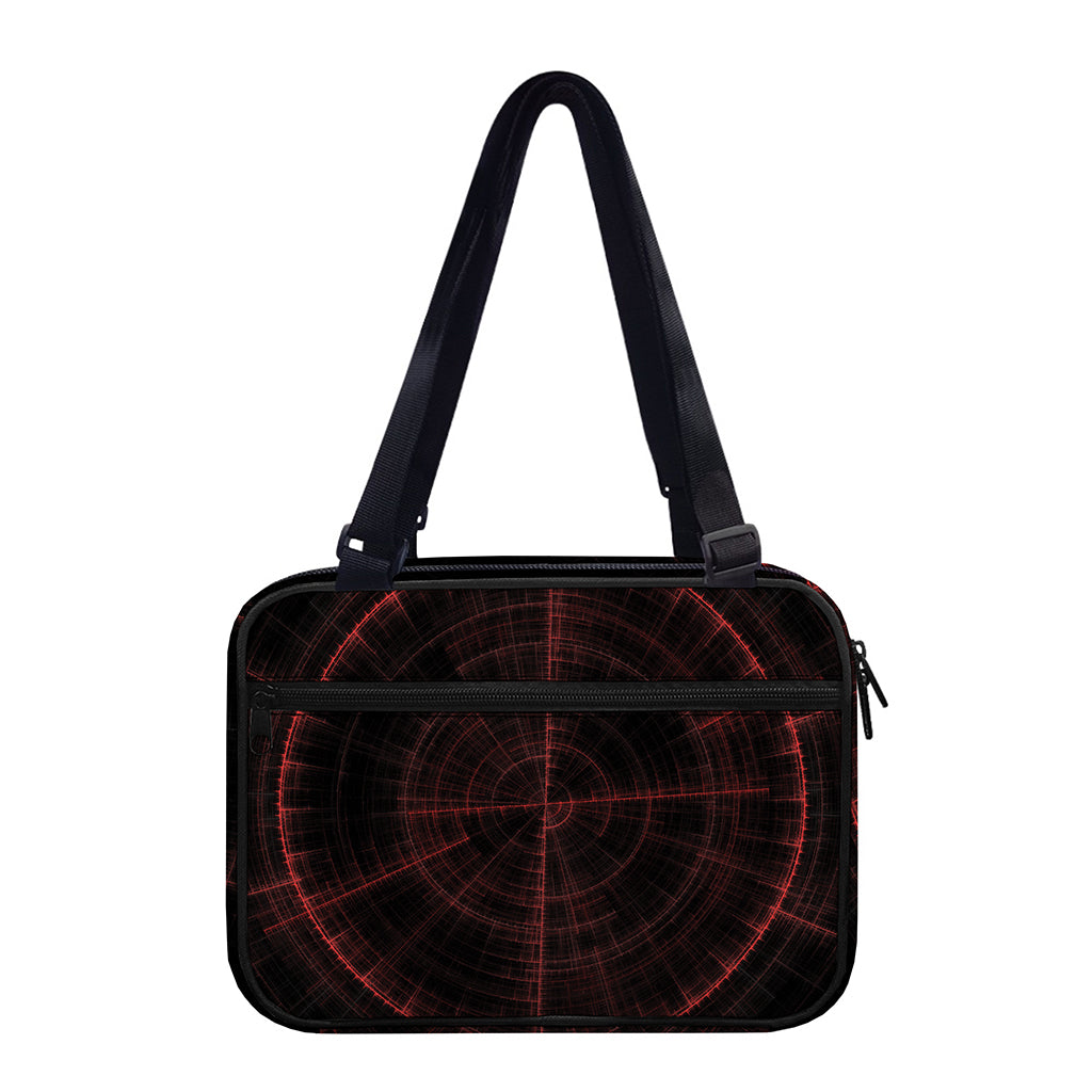 Red Gun Sight Print Double Strap Bible Bag