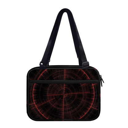 Red Gun Sight Print Double Strap Bible Bag