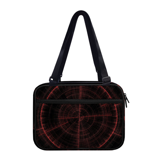 Red Gun Sight Print Double Strap Bible Bag