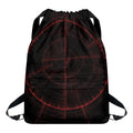 Red Gun Sight Print Drawstring Backpack