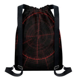 Red Gun Sight Print Drawstring Backpack