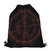 Red Gun Sight Print Drawstring Bag