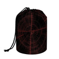 Red Gun Sight Print Drawstring Makeup Bag