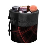 Red Gun Sight Print Drawstring Makeup Bag