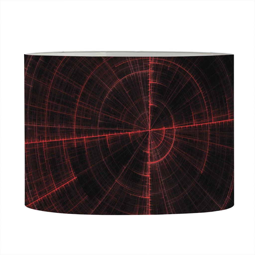 Red Gun Sight Print Drum Lamp Shade
