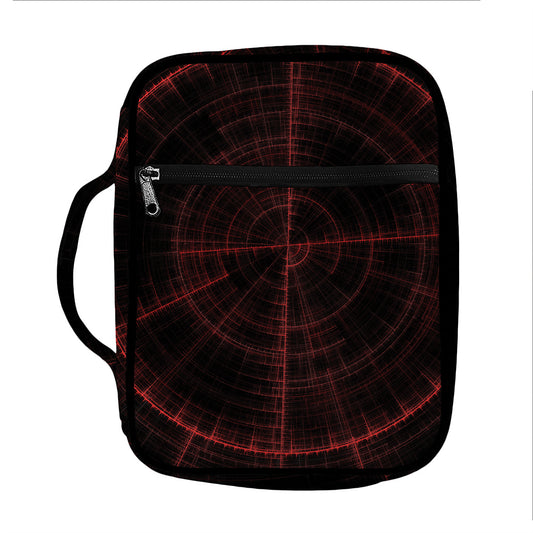 Red Gun Sight Print Front Pocket Bible Bag