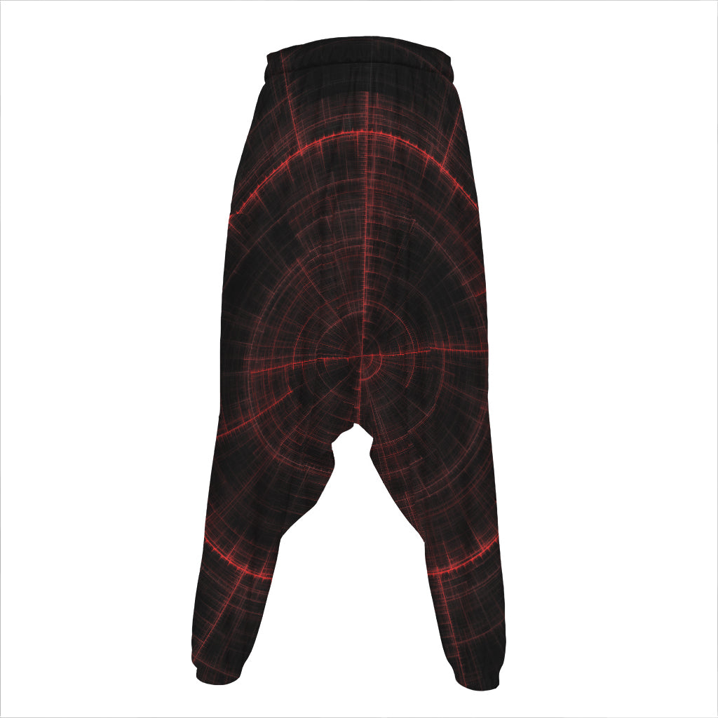 Red Gun Sight Print Hammer Pants