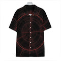 Red Gun Sight Print Hawaiian Shirt