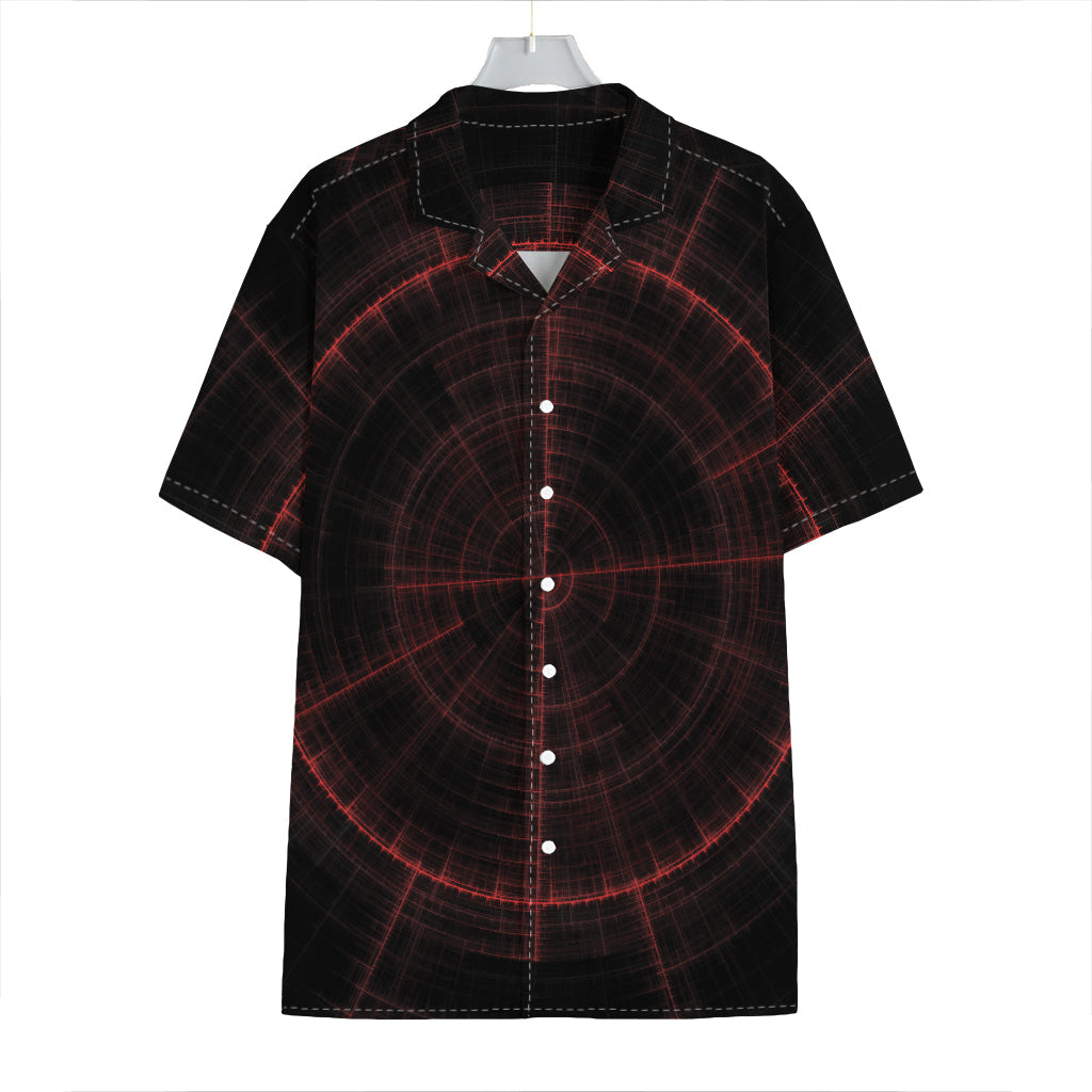 Red Gun Sight Print Hawaiian Shirt