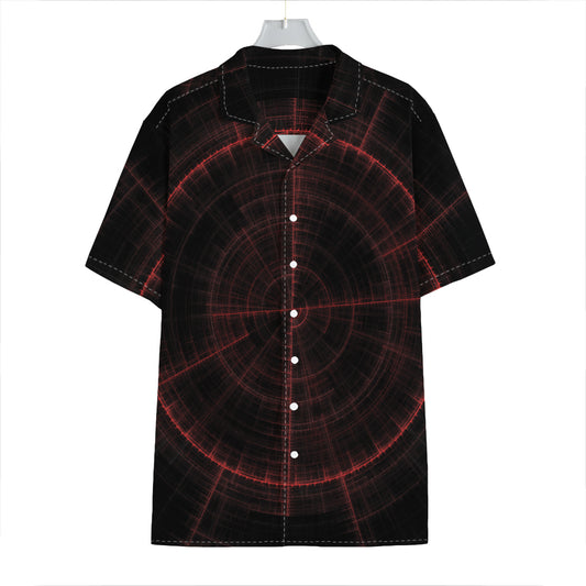 Red Gun Sight Print Hawaiian Shirt