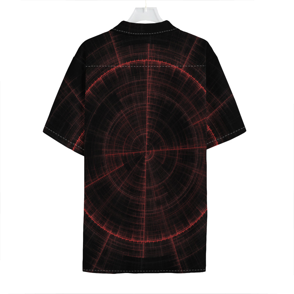 Red Gun Sight Print Hawaiian Shirt