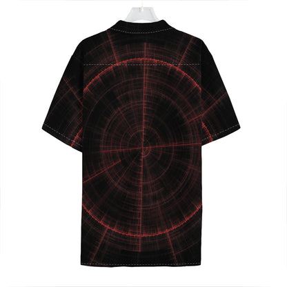 Red Gun Sight Print Hawaiian Shirt